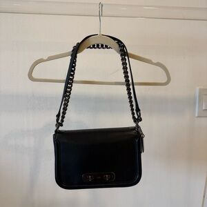 Coach Swagger Black Leather Bag